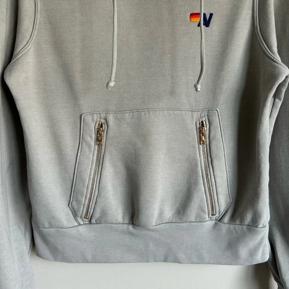 Aviator Nation Ninja Hoodie Light Grey Womens XS - Picture 6 of 8